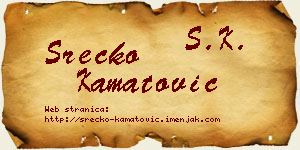 Srećko Kamatović vizit kartica